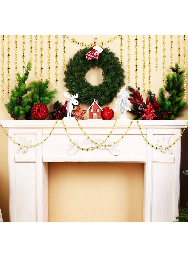 Lazybeee LAZYBEEE 10 Pcs Golden Beads Pearl Chain for Christmas Decoration Golden Color Beaded Chain Garlands Merry Christmas Ribbon for X mas Christmas Tree Decoration Hanging Ornaments New Year Party  - Image 4