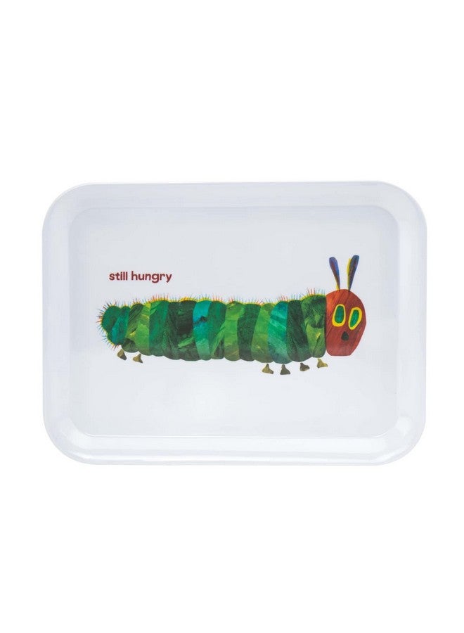 Godinger Godinger Eric Carle Toddler Serving Tray, Kids Dish, Plate Set, Kids Dinnerware Set, BPA Free Melamine Dishes, The Very Hungry Caterpillar 15X11