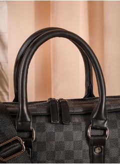 Robert Wood Check Print Laptop Bag  - Image 3