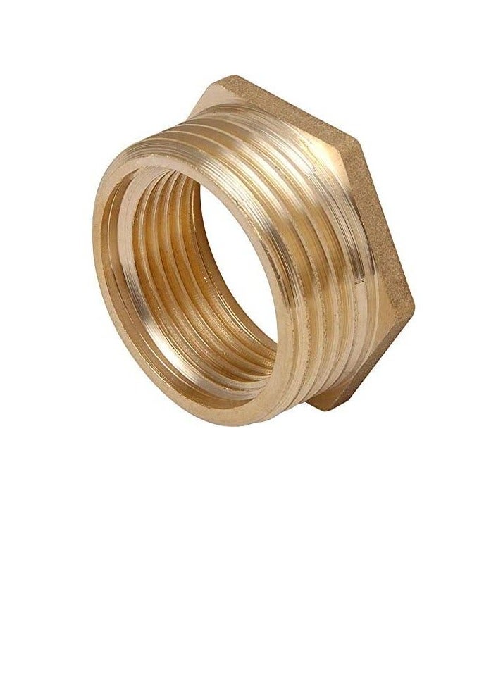 Brass Reducing Bush 3/4 x 1/2 inch, Brass Hexagon Bush 3/4 x 1/2, Washing Machine inlet reducer bush  - Image 2