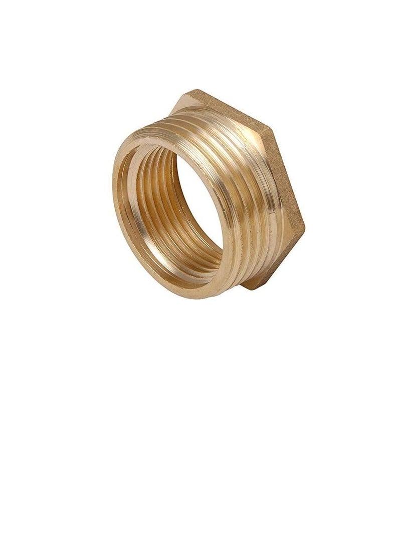 Brass Reducing Bush 3/4 x 1/2 inch, Brass Hexagon Bush 3/4 x 1/2, Washing Machine inlet reducer bush  - Image 3