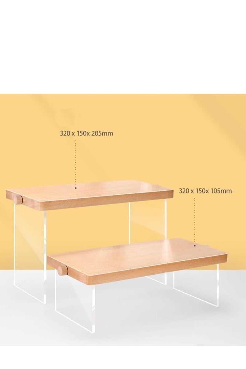 Eckek   Wood Display Risers, Organizer Stand, Riser Stand for Figures, Cupcake, Perfume and More - Image 3