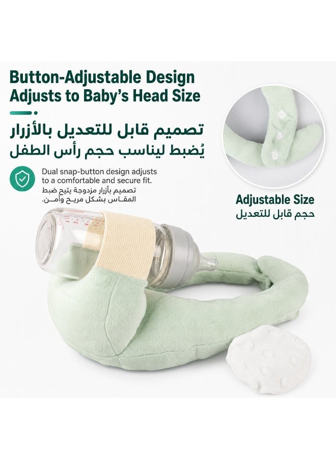 Multifunctional Baby Nursing Pillow with Adjustable Bottle Holder & Head Support - Hands-Free Infant Feeding Cushion for Newborns - Image 4