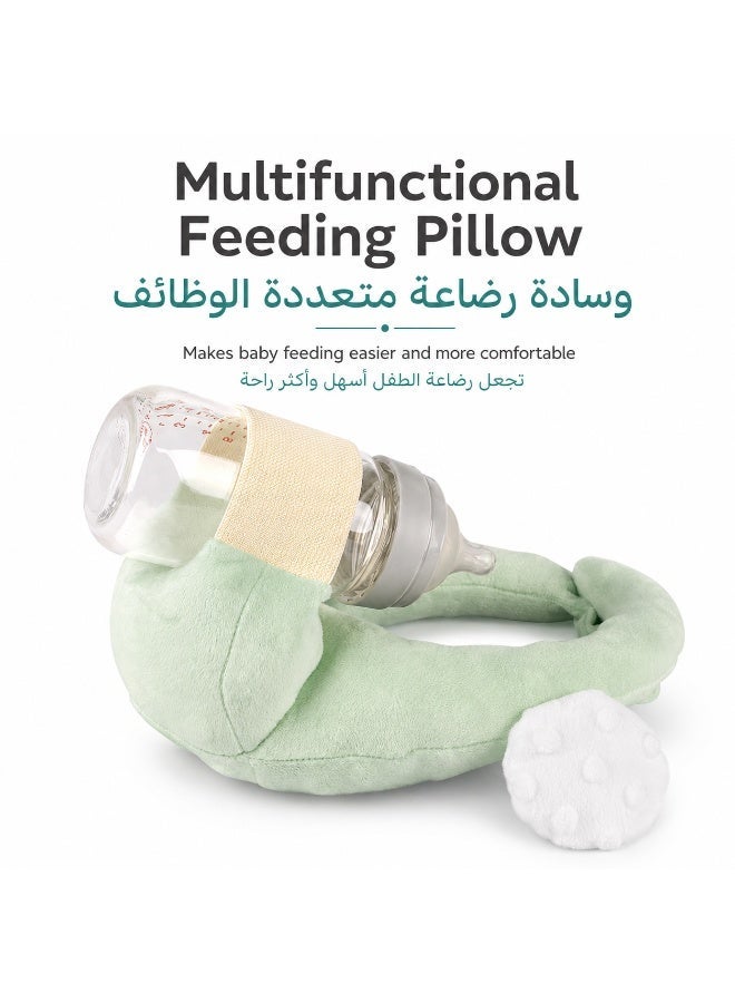 Multifunctional Baby Nursing Pillow with Adjustable Bottle Holder & Head Support - Hands-Free Infant Feeding Cushion for Newborns - Image 2