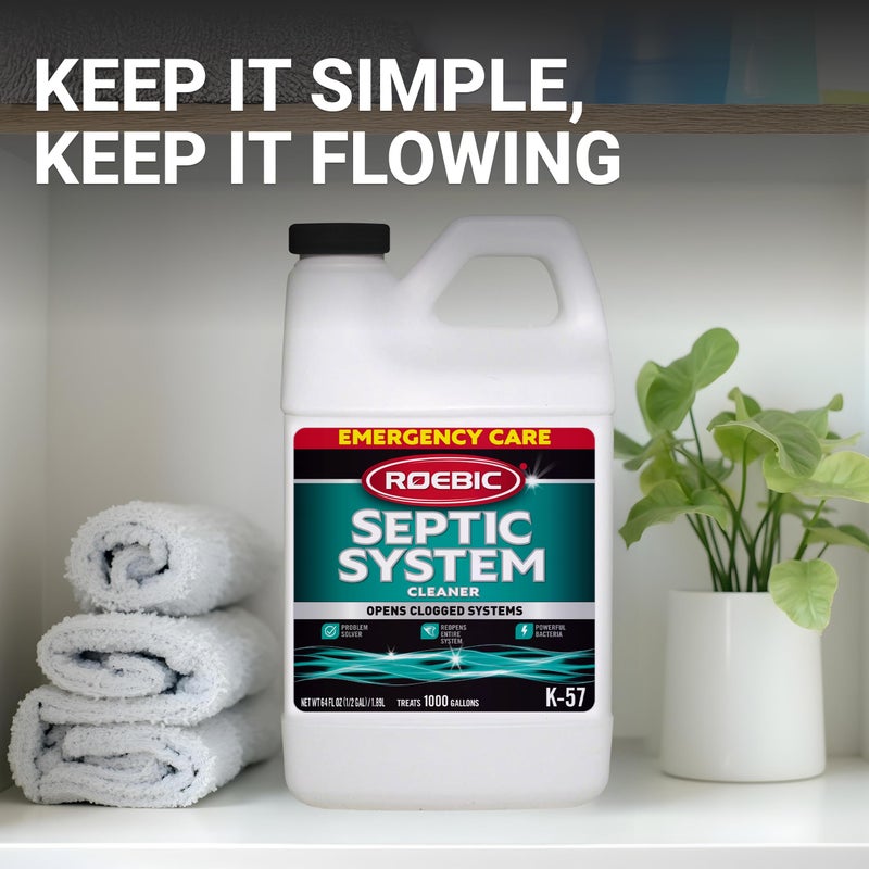 Roebic K-57-H K-57-H-3 Septic System Treatment: 1/2 Gallon, Clears Clogs, Restores Flow, Maintains Septic Systems for Optimal Performance - Image 5