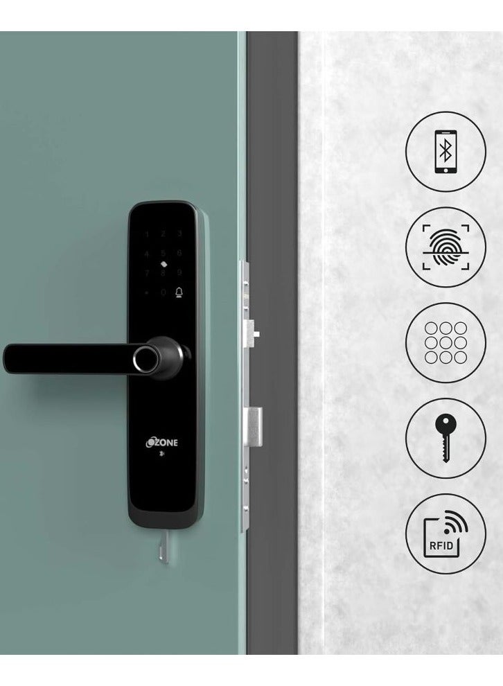 أوزون قفل باب رقمي ذكي من مورفي إيكو للأبواب الخشبية | أبواب معدنية | مع رمز التعريف الشخصي وبطاقة RFID والمفتاح الميكانيكي | تطبيق الهاتف المحمول] تطبيق Ozolife بواسطة Ozone India - Image 5