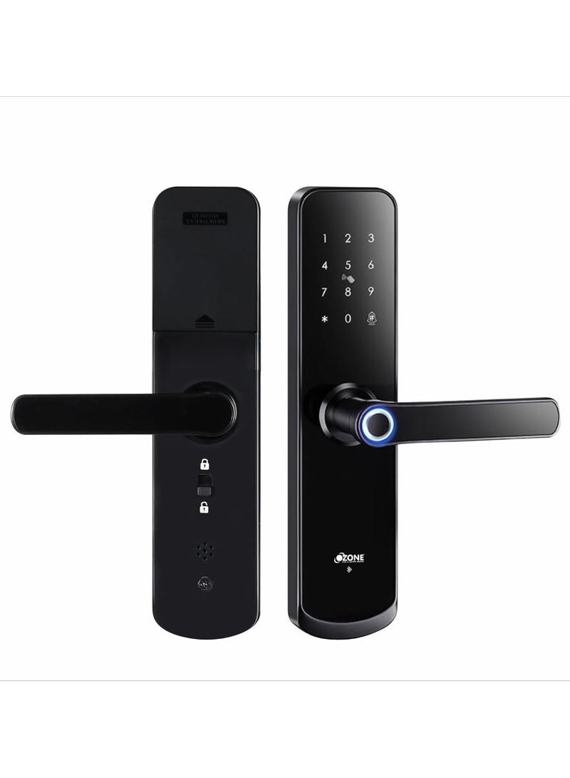 أوزون قفل باب رقمي ذكي من مورفي إيكو للأبواب الخشبية | أبواب معدنية | مع رمز التعريف الشخصي وبطاقة RFID والمفتاح الميكانيكي | تطبيق الهاتف المحمول] تطبيق Ozolife بواسطة Ozone India - Image 1