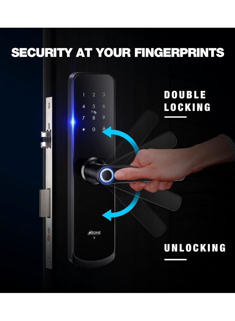 أوزون قفل باب رقمي ذكي من مورفي إيكو للأبواب الخشبية | أبواب معدنية | مع رمز التعريف الشخصي وبطاقة RFID والمفتاح الميكانيكي | تطبيق الهاتف المحمول] تطبيق Ozolife بواسطة Ozone India - Image 3
