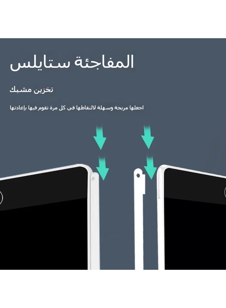 general Children's drawing board, 9 inch boundless magnetic drawing board, full screen, fine handwriting, LCD handwriting board, graffiti painting small blackboard - Image 3