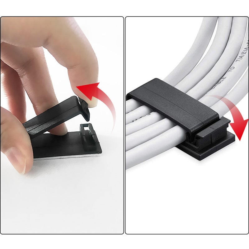 Self-Adhesive Cable Fixing Seat Cable Desktop Cable Card Simple Wiring Buckle Cable Finishing Winder - Image 5