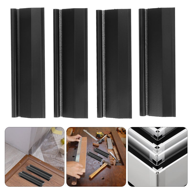 4pcs Baseboard Corner Blocks Baseboard Corner Connector Cabinet Skirting Connector - Image 4