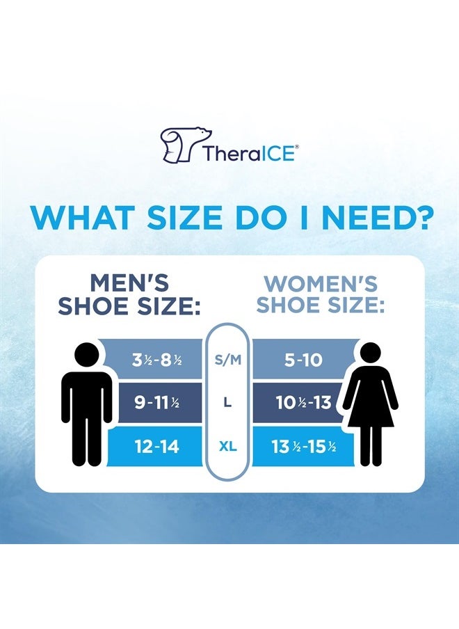 TheraICE Ankle Ice Pack Wrap for Swelling, Reusable Ankle Ice Pack for Sprained Ankle Injuries, Cold Therapy Sock Compression, Plantar Fasciitis Relief, Achilles Tendonitis, Sore Feet, Foot & Heel  - Image 4