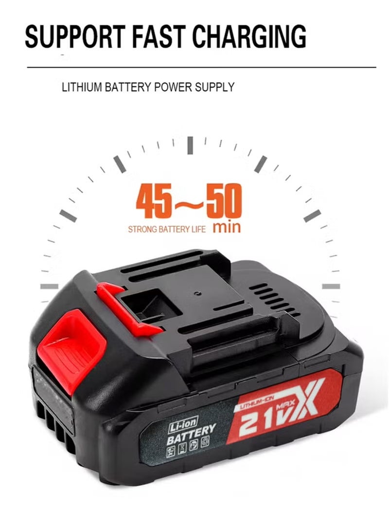 Toshionics 2-in-1 Air Blower and Vacuum Cleaner 21VF Lithium-Ion Battery Handheld Lightweight Leaf Blower Dual Function for Blowing & Suction High-Speed 20500 RPM Motor 130 MPH Air Velocity Industrial-Grade Power Tool for Garden Garage Car Drying Quick Cleaning with Dust Bag & Charging Adapter Multicolor 1.2kg Rechargeable 500W - Image 3