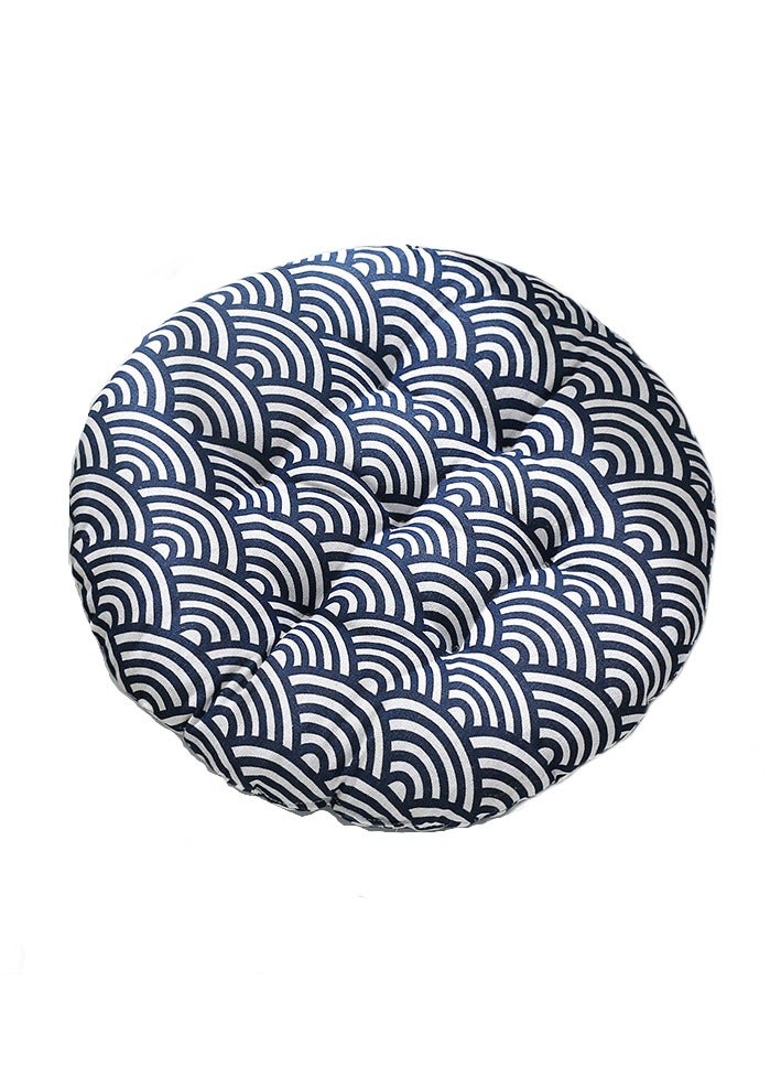 Anna Comfortable Home Office Cotton Linen Breathable Round Chair Cushion - Image 1