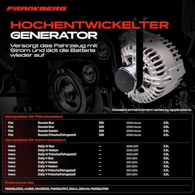Frankberg Alternator Replace# F000BL0707 - Image 3