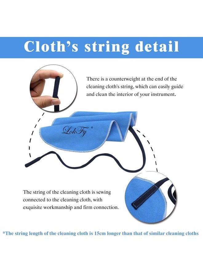LokFy Cleaning Cloth for Inside Tube Suitable for Clarinet Piccolo Flute Sax Saxophone blue - Image 2