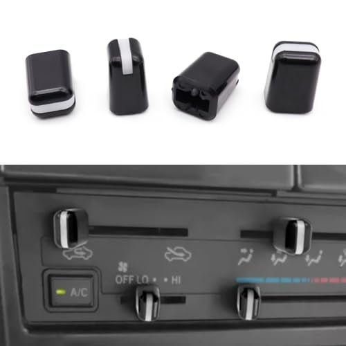 Opuiue Set of 4 AC Heater Control Knob Kit Compatible with Toyota 19841989 4Runner 19881993 Corolla 19952001 Tacoma 19962000 Rav4 19851987 Land Cruiser 19841985 Tercel19841995 Pickup - Image 1