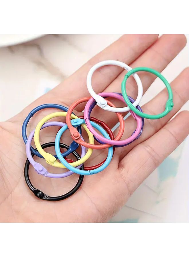 20pcs Colorful Metal Binder Rings Assorted Bright Colors Durable Iron Smooth Finish Office Supplies - Image 5