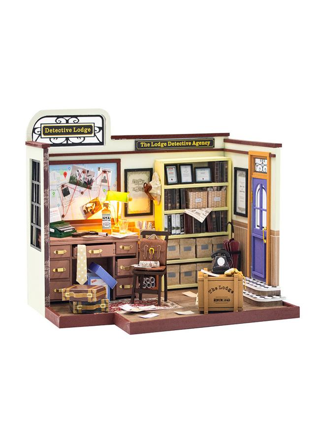 الأزرق جي دبليو Hongda Diy House Magic Detective Agency 3D مشهد تجميع ثلاثي الأبعاد نموذج معماري للبالغين لعبة تخفيف الضغط هدية - Image 1