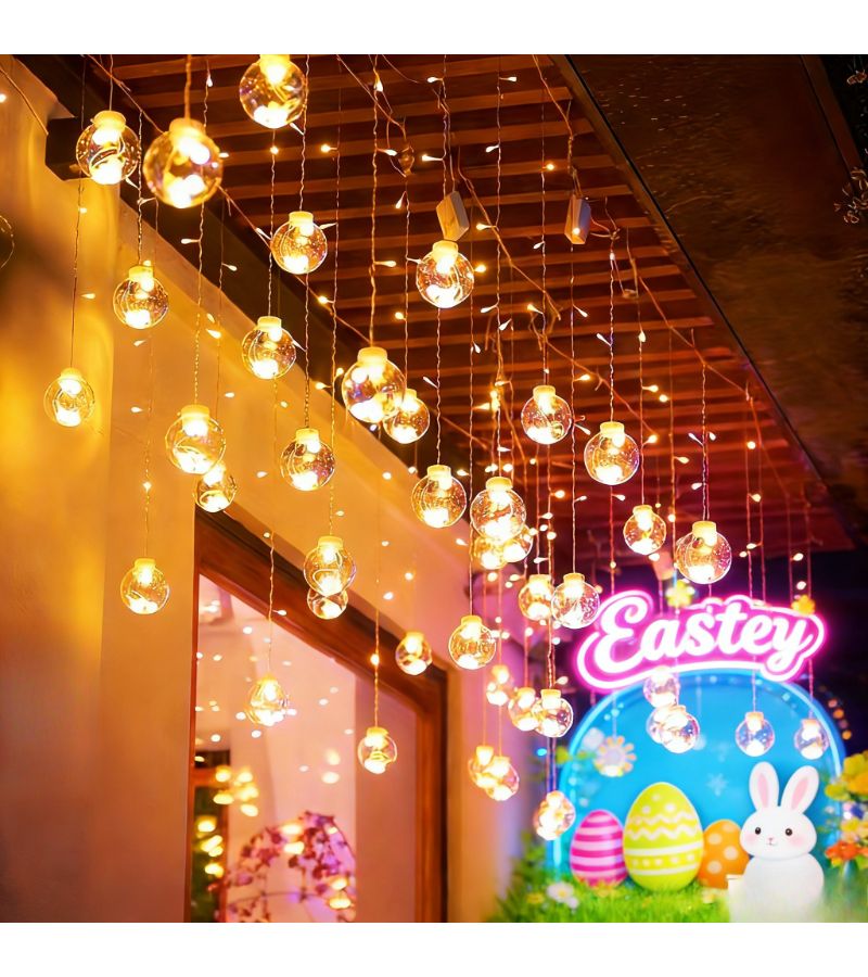 Warm Light 8 Mode USB Powered Spherical String Lights Touch Control for Home Decoration Parties Weddings Bedroom Wall Decor Elegant Lighting - Image 1