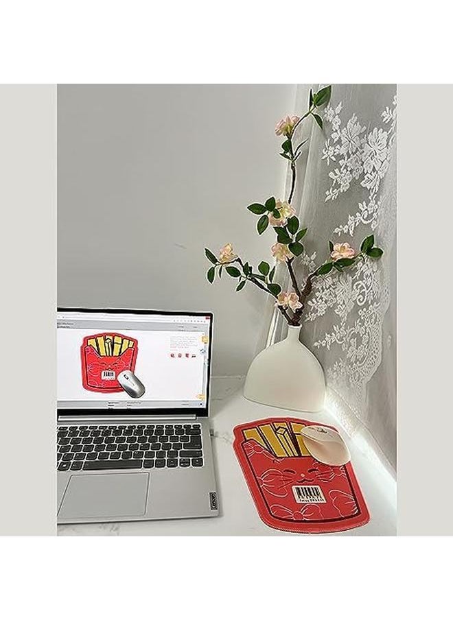 erorex - Cat Mouse Pad，Anime French Fries Funny Mousepad Gaming Kitten Special Custom Mouse Mat Décor Accessories With Stitched Edge Smooth Rubber Base For Computer Laptop For Home Office Working - Image 1