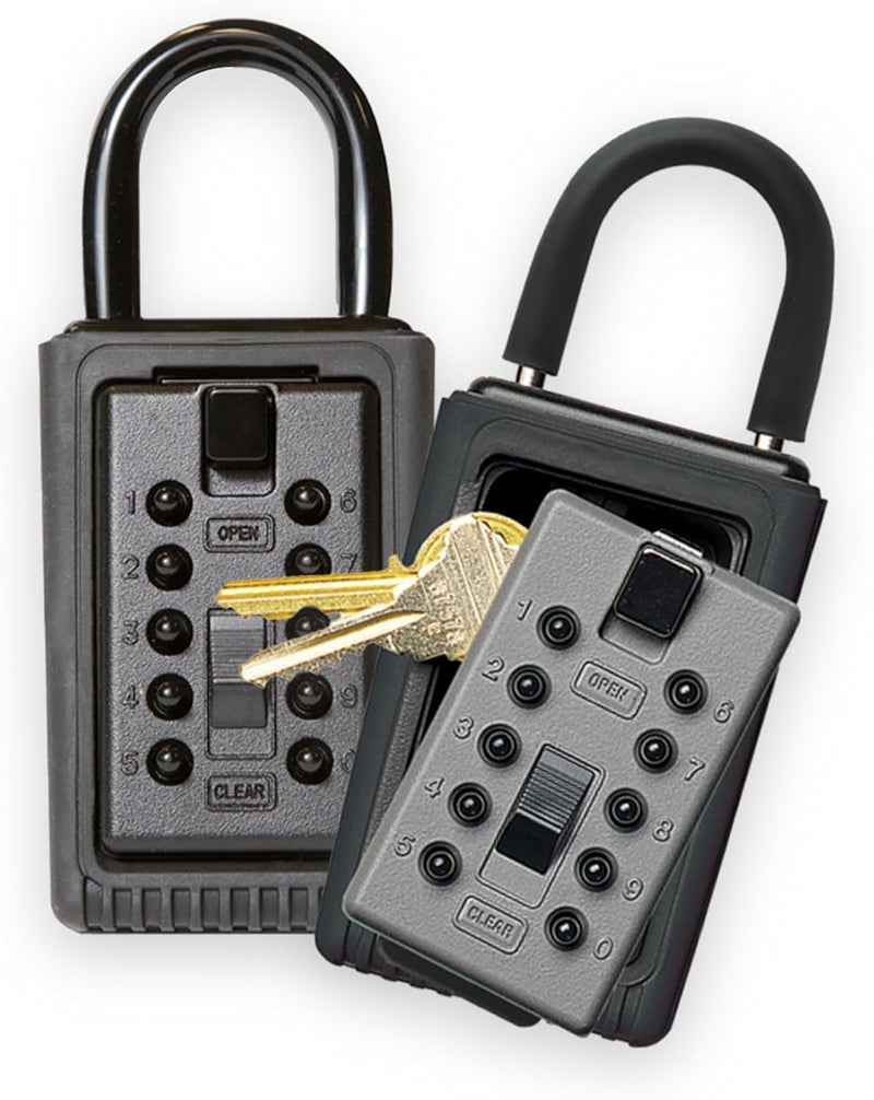 Kidde AccessPoint 001406 KeySafe Portable Push Button Key Safe Box for 3 Keys - Black - Image 1