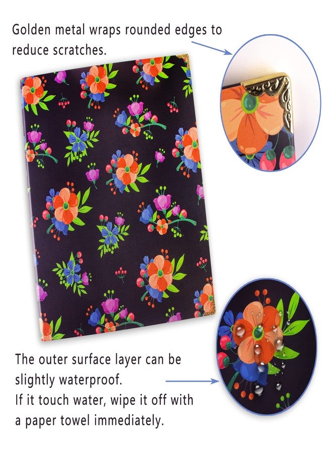 Saderoy Floral 3 Ring Binder with 1” Rings, Holds 8.5'' x 11'' Letter Size, 200 Sheet Capacity, Cute Decorative Hardcover Binder for Office School Home, 2 Packal - Image 4