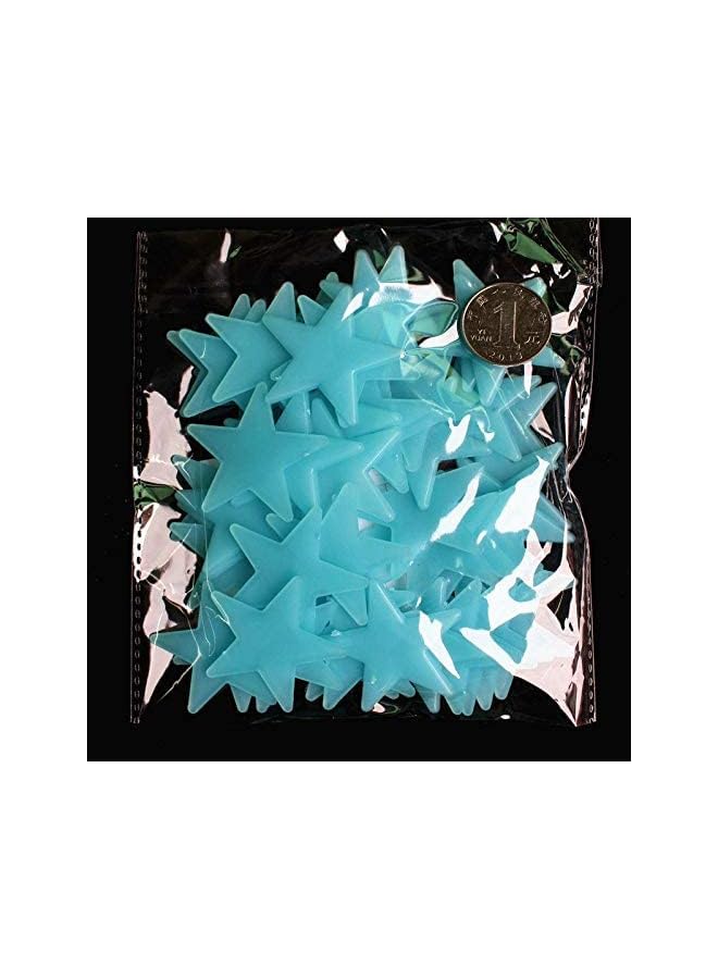 Zaboon Luminous Blue Star Wall Stickers For Livingroom Glow In The Dark Festival Home Decoration - Image 4