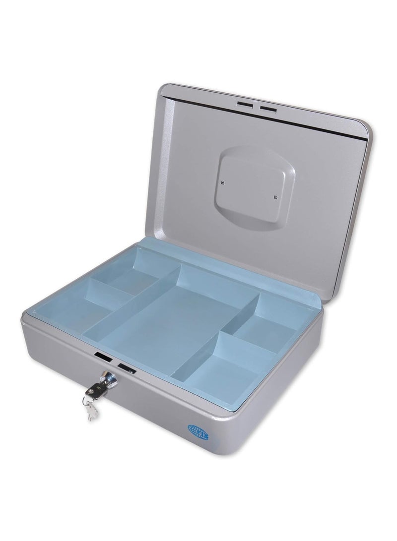 FIS Cash Box with Key 12 Inch, Matt Finish Grey Color - FSCPTS0019GY - Image 2