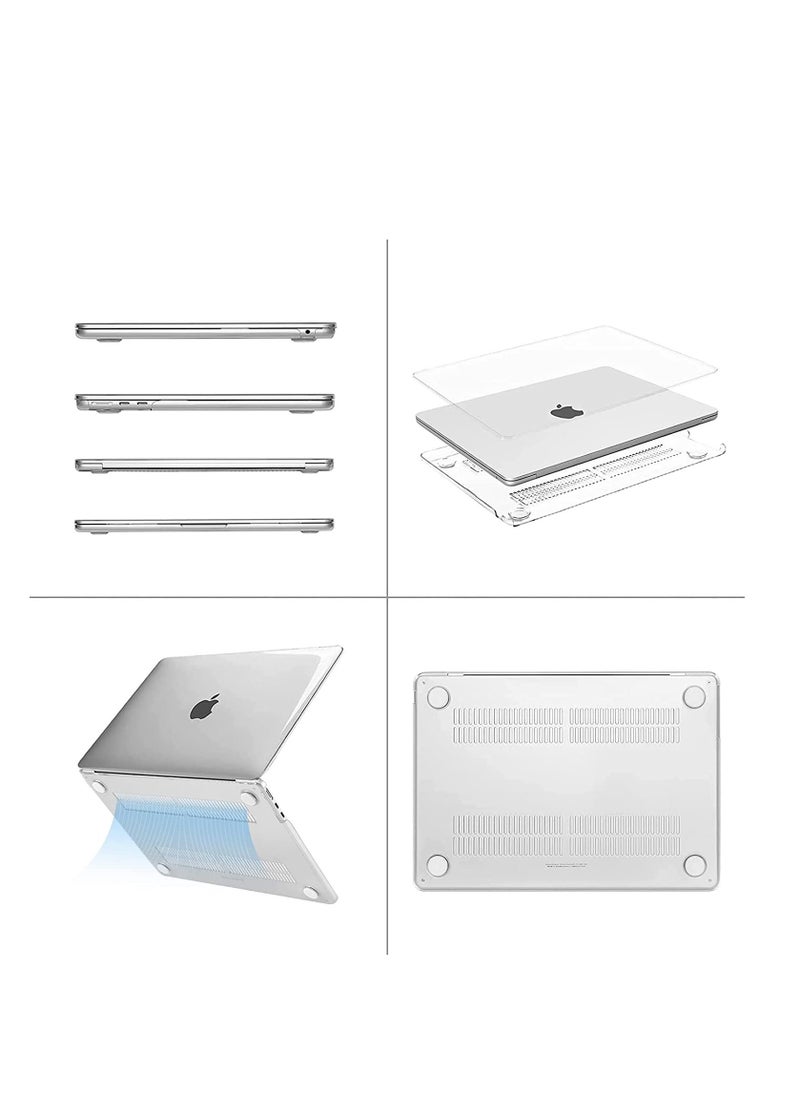 Generic MacBook Pro 13 inch Case 2023 2022 2021-2016 M2 M1 A2338 A2251 A2289 A2159 A1989 A1708 A1706 Plastic Hard Shell Case & Keyboard Cover Skin Clear  - Image 2