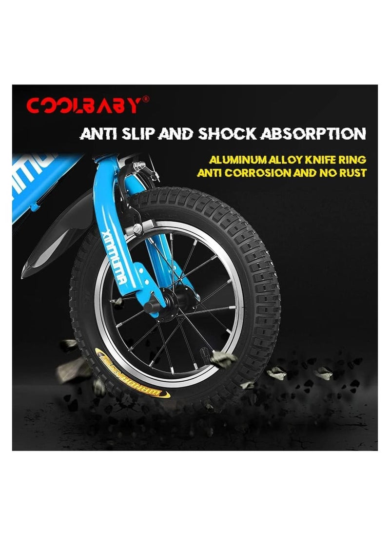 Cool Baby Style 12 inch Kids Bike with Handbrake and Basket with Training Wheels and Fenders Princess Bike  - Image 5