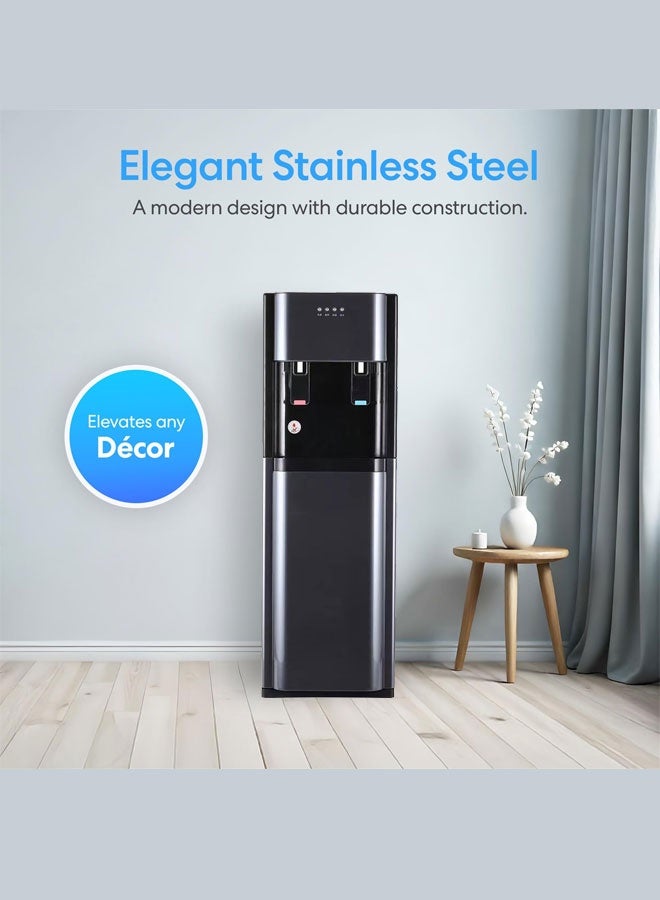 WEMART Water Dispenser,Electric Hot and cold bottom load water dispenser with Stainless Steel Tank Black - Image 4