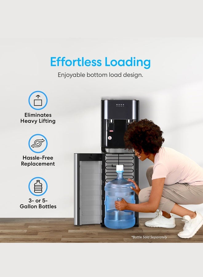 WEMART Water Dispenser,Electric Hot and cold bottom load water dispenser with Stainless Steel Tank Black - Image 3