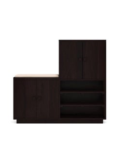 AtoZ Furniture Wellington Shoe Rack & Bench in Brown Color 