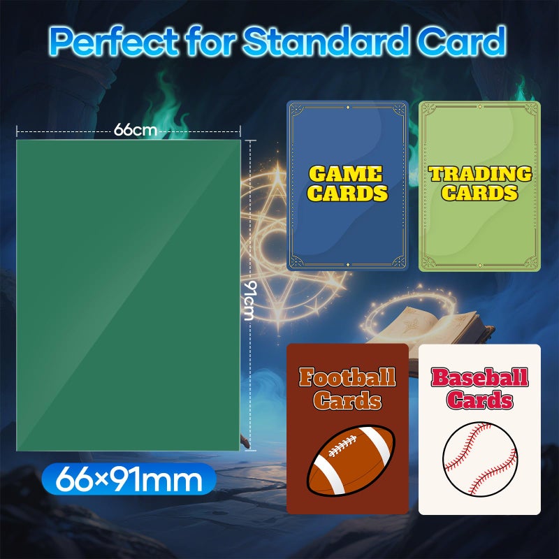 Mlikero 500 Count Card Sleeves, Matte Magic Card Sleeves, Smooth Shuffle & Tear Resistant, Fit for MTG, TCG, CCG (Dark Green) - Image 5