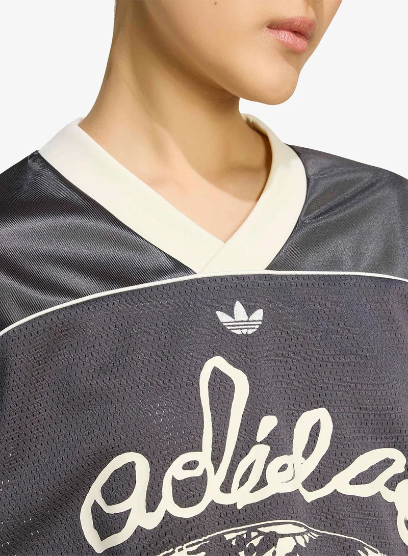 Adidas Originals BLACK Football Cropped Jersey for Women | Best Price UAE