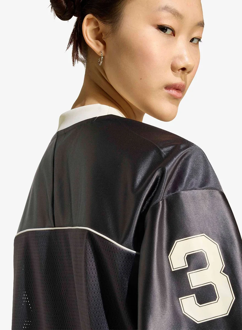 Adidas Originals BLACK Football Cropped Jersey for Women | Best Price UAE