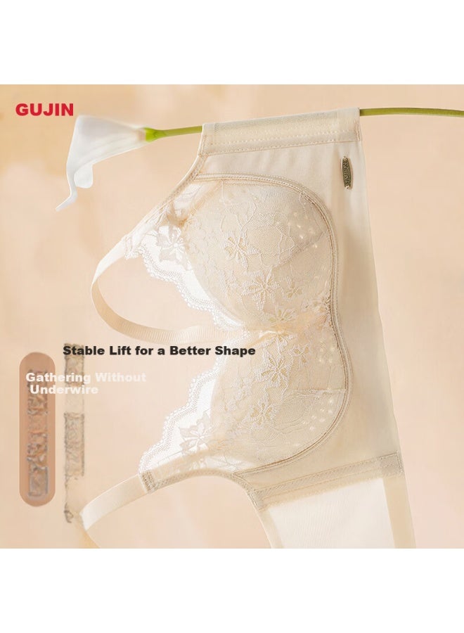 Gujin Breathable Lace Lightweight Push-up Bra For Large Bust, Anti-sagging, Side Support Women's Underwear - Image 2