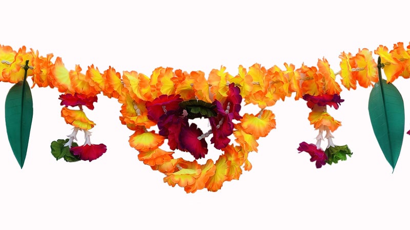 Evisha Recycled Washable Reusable Door Hanging Bandhanwar Toran for Festive Decoration 3Ft (Orange) - Image 3