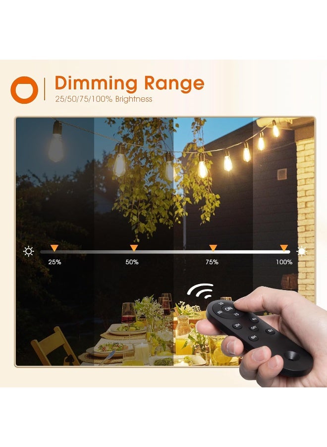 addlon addlon Dimmer for Outdoor String Lights, 300W, Timing 2h/4h/6h/8h, 4 Brightness Level, Remote Control Kit, Control LED String Lights, Convenient Life Style  - Image 2