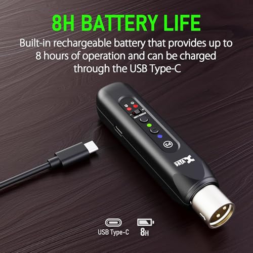 Xvive P3 Wireless XLR Bluetooth Receiver, Bluetooth Adapter for Speakers, Audio Mixer, PA Systems, DJ Systems,Rechargeable - Image 2