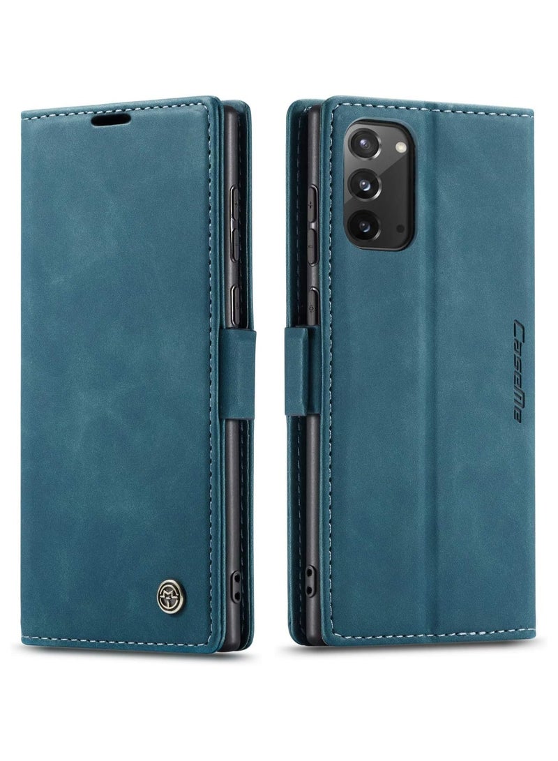 CaseMe Phone Case Luxury PU Leather Design 013 Flip Cover Card Slot Holder Cover For Samsung Galaxy Note 20 (Green)  - Image 3