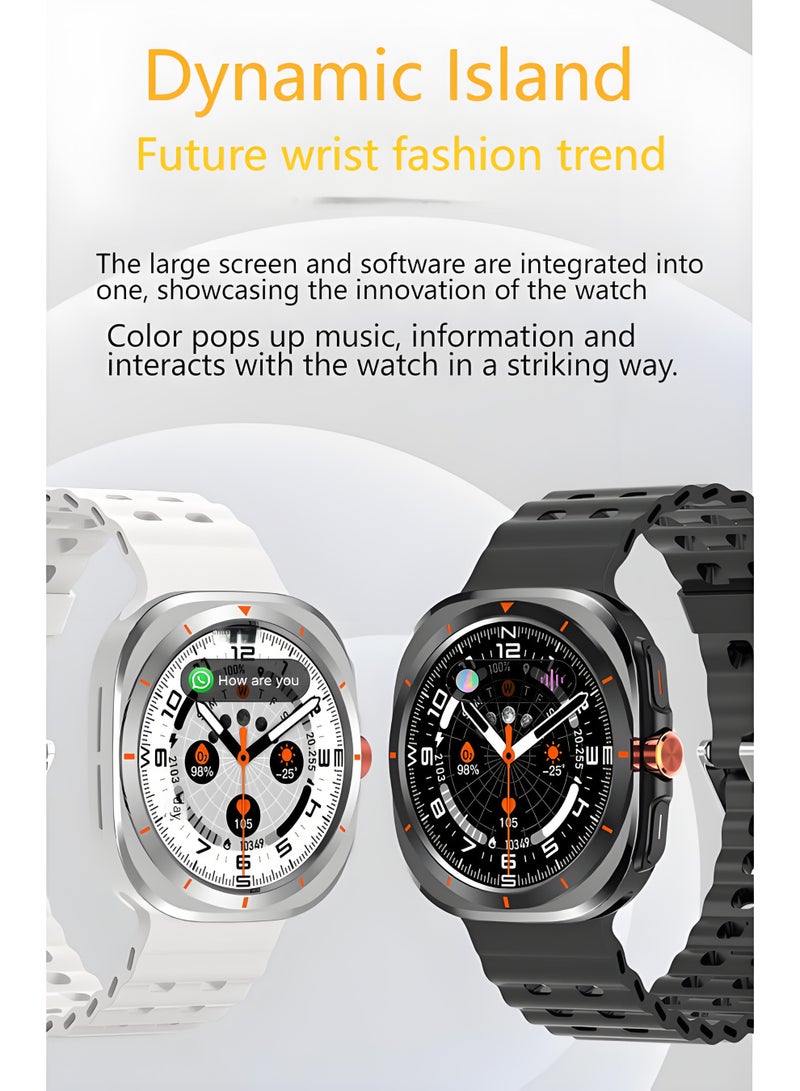 Smart Watch GT7ultra，Exercise Smartwatch，Waterproof Fitness Watch，Bluetooth Calling，Compatible with Androd and IOS，IPS Display，Heart Rate Moitoring，White - Image 2