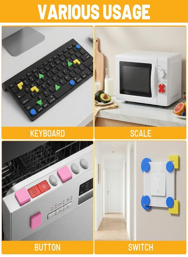 Molain 250PCS Bump Dots for Visually Impaired, Low Vision Aids Assorted Shapes Colors Silicone Adhesive Braille Stickers Tactile Dots for Blind Elderly Household Appliances Marking - Image 5
