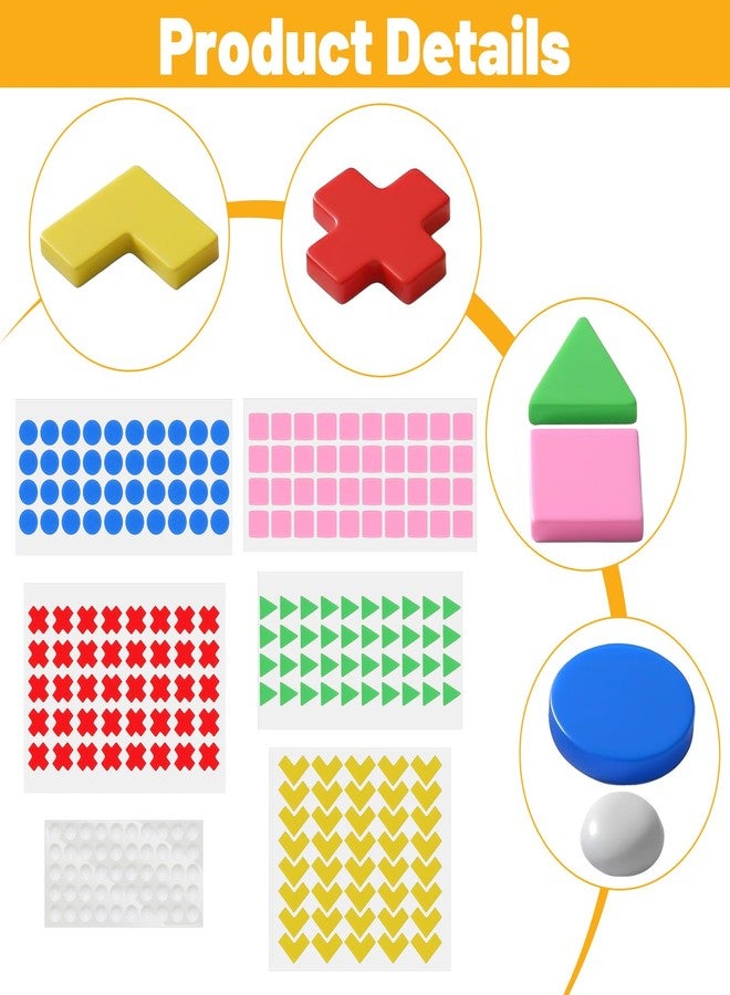 Molain 250PCS Bump Dots for Visually Impaired, Low Vision Aids Assorted Shapes Colors Silicone Adhesive Braille Stickers Tactile Dots for Blind Elderly Household Appliances Marking - Image 4