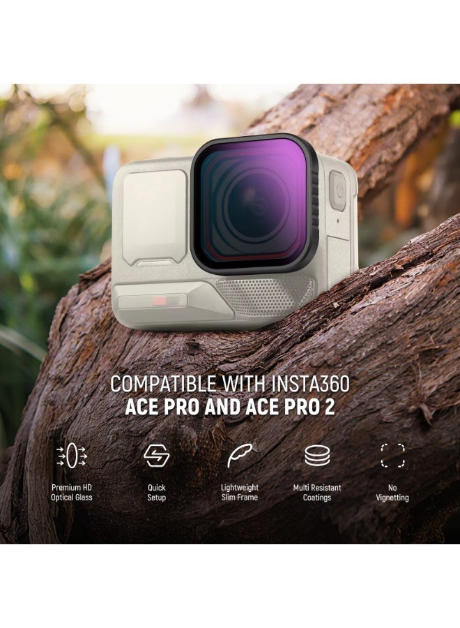 نيوير 4 Pack ND Filter Set For Insta360 Ace Pro/Ace Pro 2, HD Optical Glass CPL + ND8 + ND16 + ND32 Lens Filter Accessories - Image 4