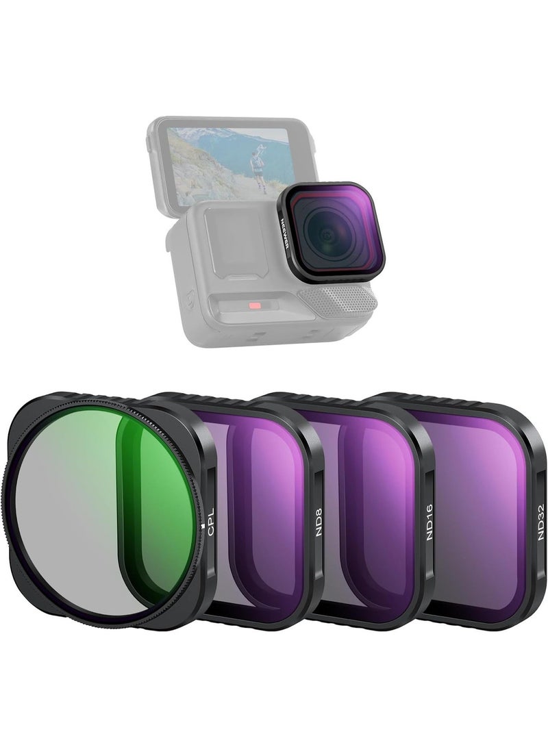 نيوير 4 Pack ND Filter Set For Insta360 Ace Pro/Ace Pro 2, HD Optical Glass CPL + ND8 + ND16 + ND32 Lens Filter Accessories - Image 2