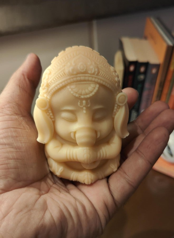 Bumbleberry 1 Scented Wax Ganesh Ji and 4 Motichoor Ladoo Candles Combo | 100% Soy Wax | Hand Poured | Decorative Scented Candle | Festive Gifting | (Pack of 5) - Image 5