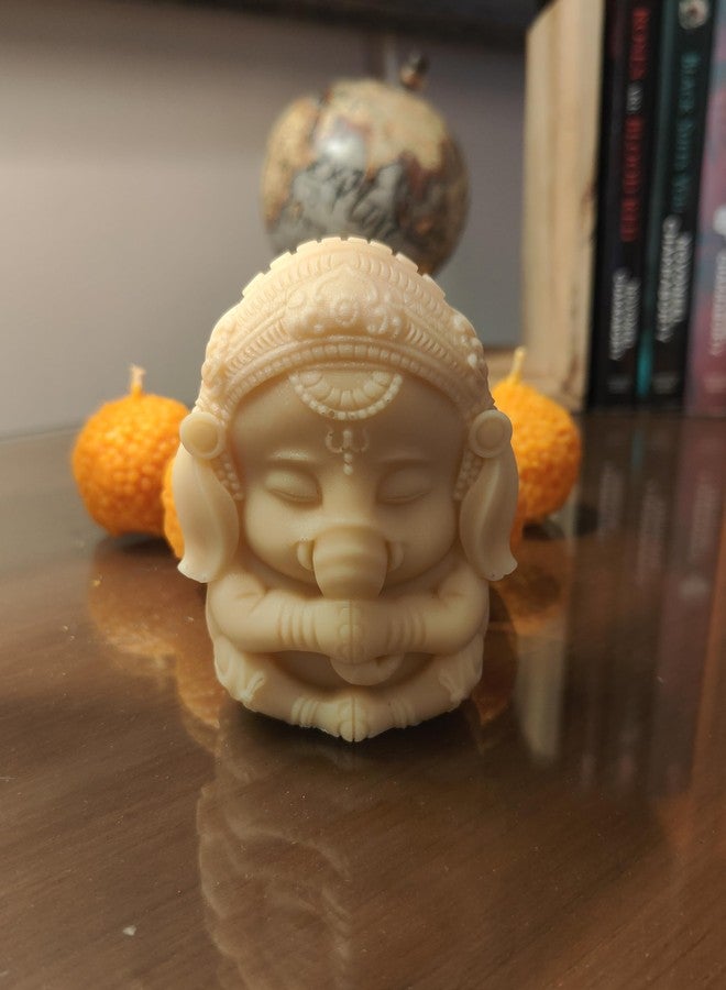 Bumbleberry 1 Scented Wax Ganesh Ji and 4 Motichoor Ladoo Candles Combo | 100% Soy Wax | Hand Poured | Decorative Scented Candle | Festive Gifting | (Pack of 5) - Image 3