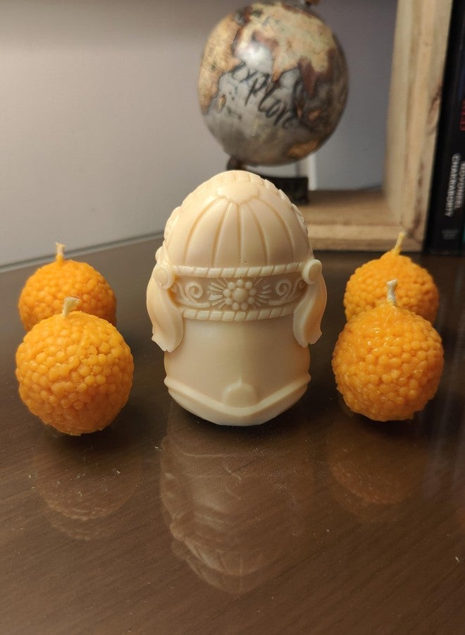 Bumbleberry 1 Scented Wax Ganesh Ji and 4 Motichoor Ladoo Candles Combo | 100% Soy Wax | Hand Poured | Decorative Scented Candle | Festive Gifting | (Pack of 5) - Image 4